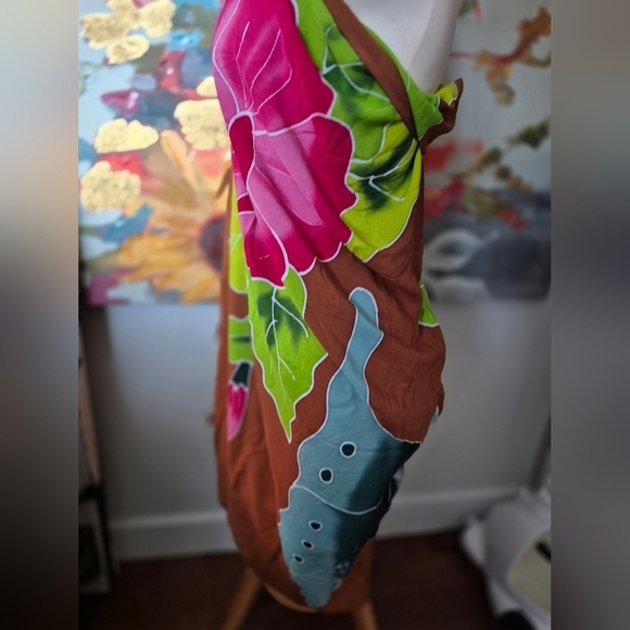 Accessories - Floral Patterned Dress with Elephant Design